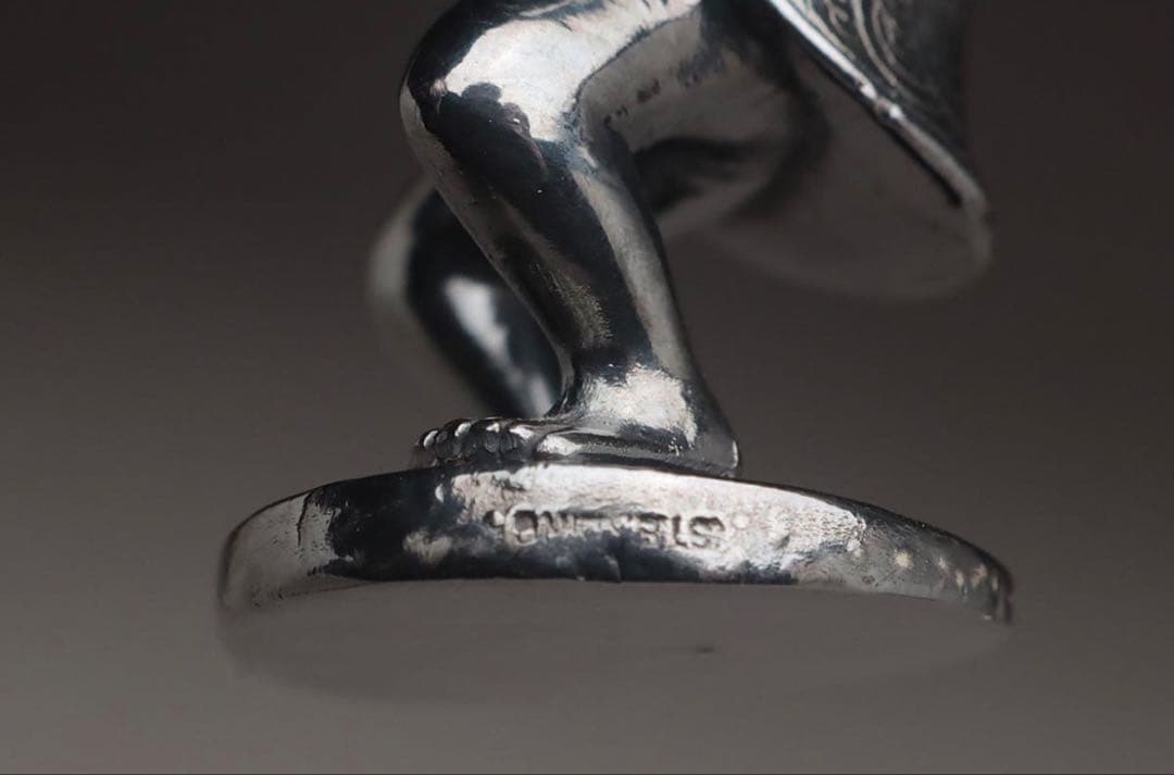 銀製 春画人形「男女像」総重101g STERLING刻 金工古美術 鑑定済み