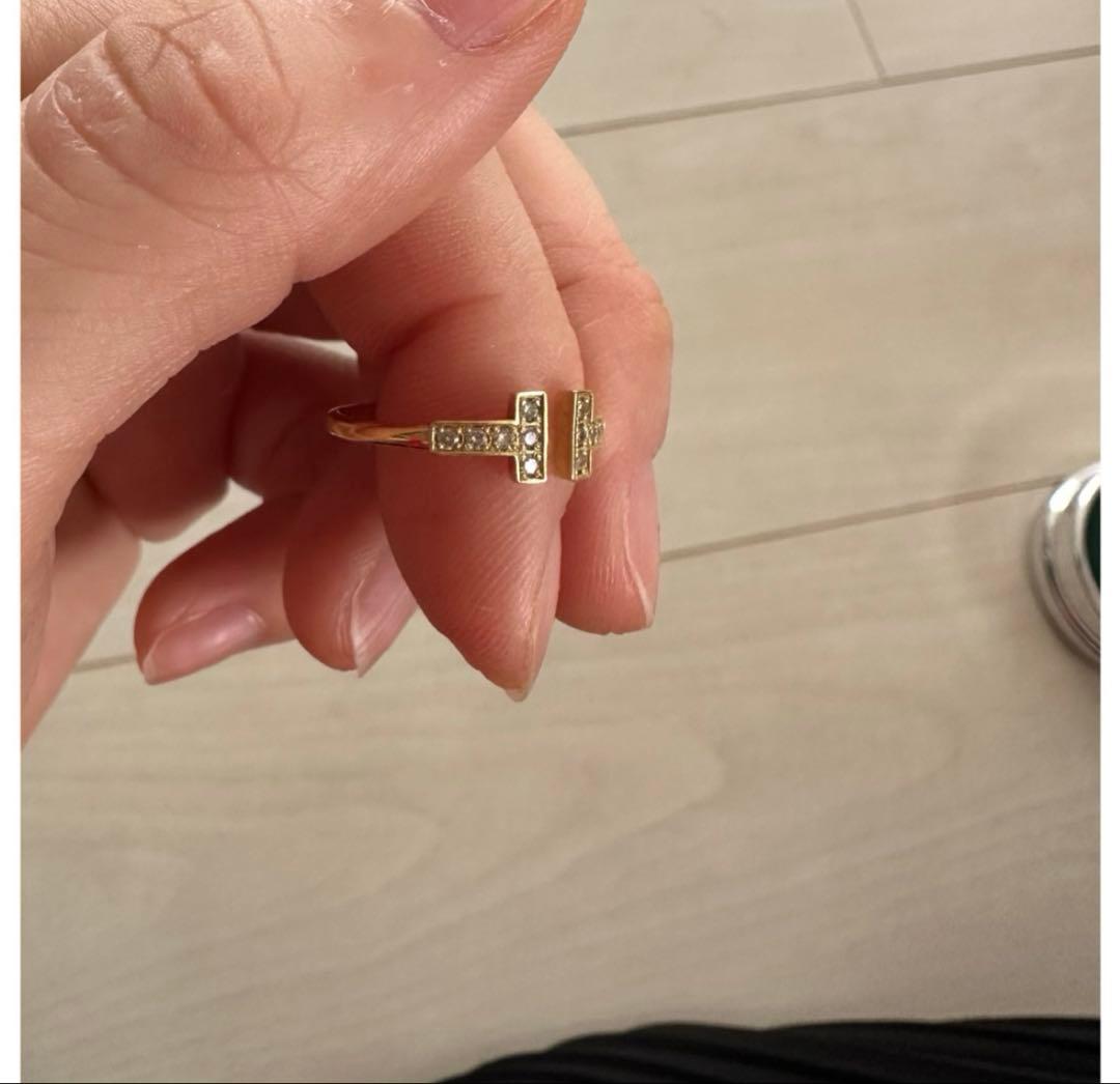 GIANTTI Tワイヤーリング　K18 ダイヤモンドリング