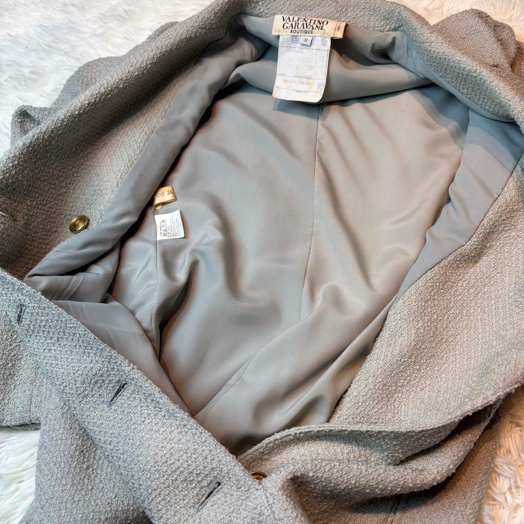 ヴァレンティノ ヴィンテージツイードロングコート　金ボタン　コート　アウター