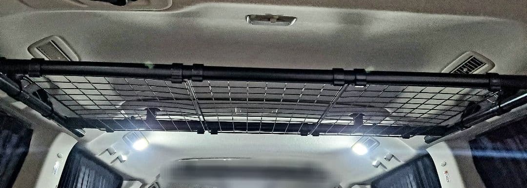 三菱 デリカD5 MC前期専用 サイドバー60cm左右2本&ワイヤーネット付き