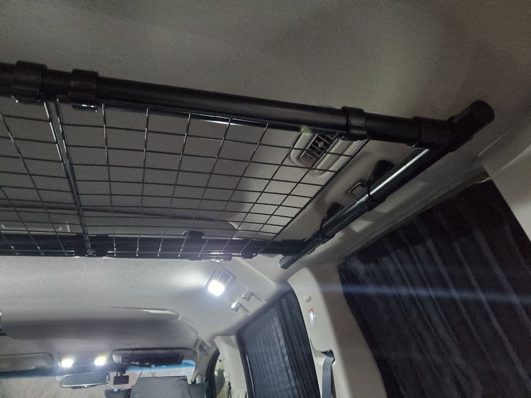 三菱 デリカD5 MC前期専用 サイドバー60cm左右2本&ワイヤーネット付き