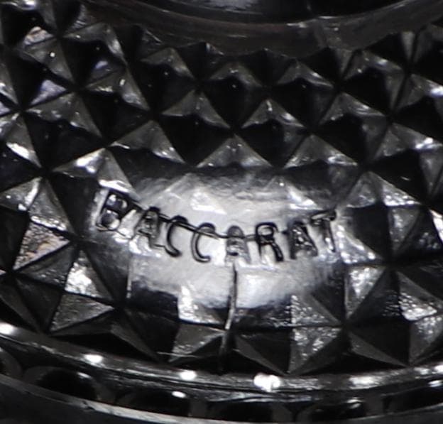 オールド・バカラ 珍品 キャンドルホルダー 18.3cm ディアマン ビゾー