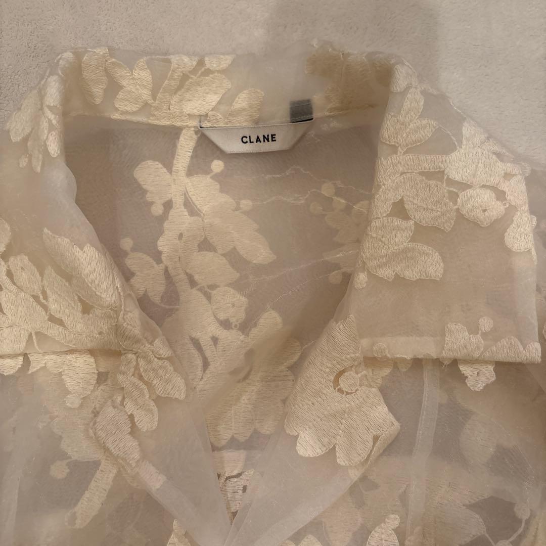 使用少　CLANE SHEER FLOWER レースシャツ　サイズ1