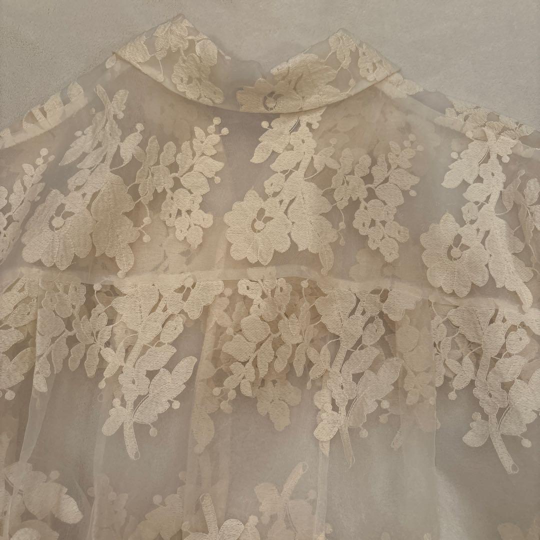 使用少　CLANE SHEER FLOWER レースシャツ　サイズ1