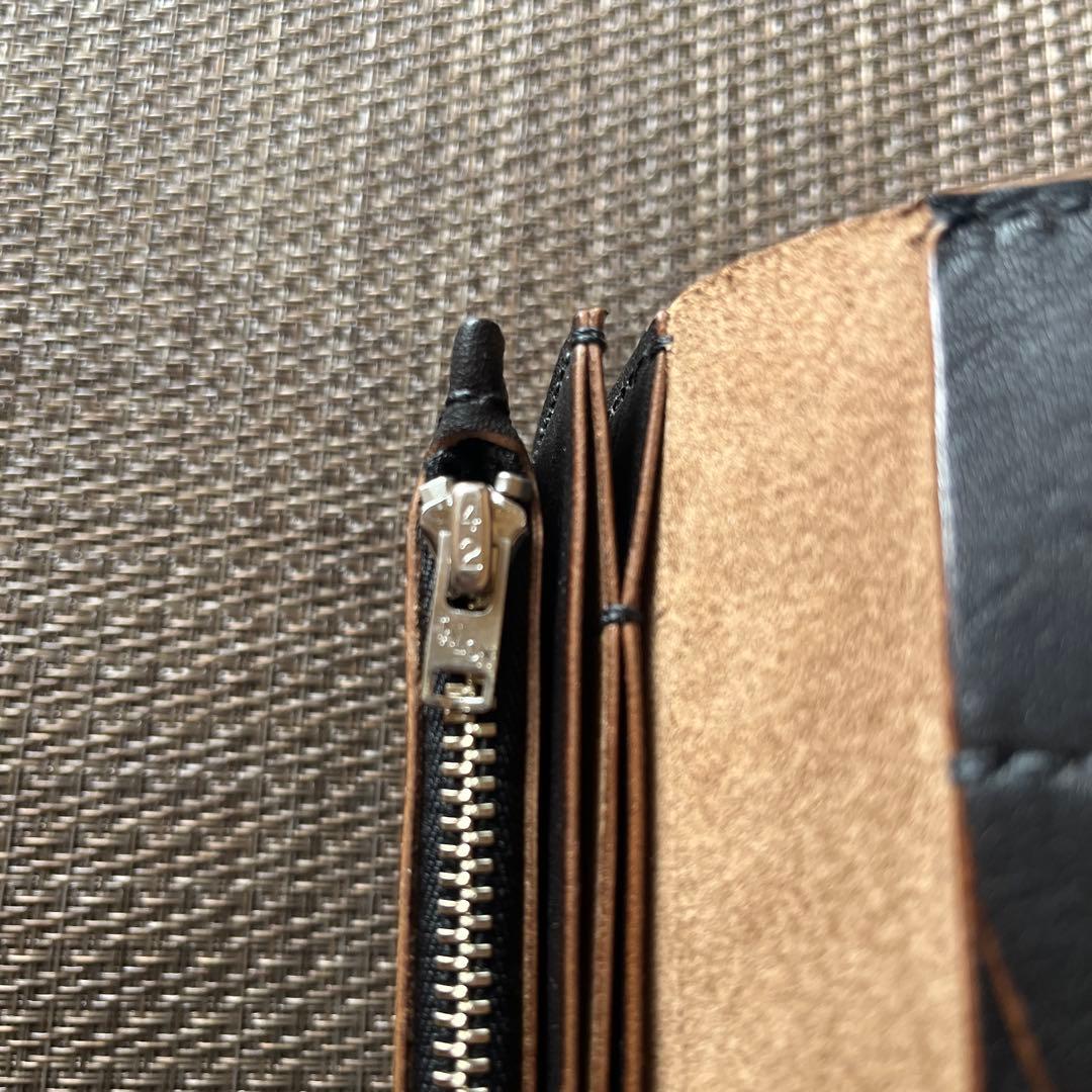 【週末限定価格】MARYAMホースフロントロングトラッカーウォレット茶芯ニッケル