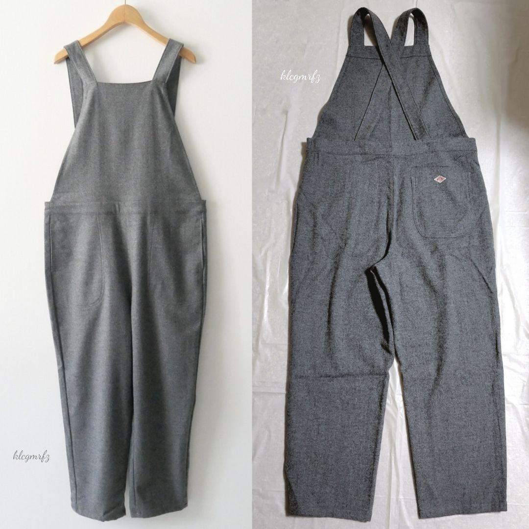 美品 DANTON 暖か ウール フランネル ロゴ オールインワン ダントン