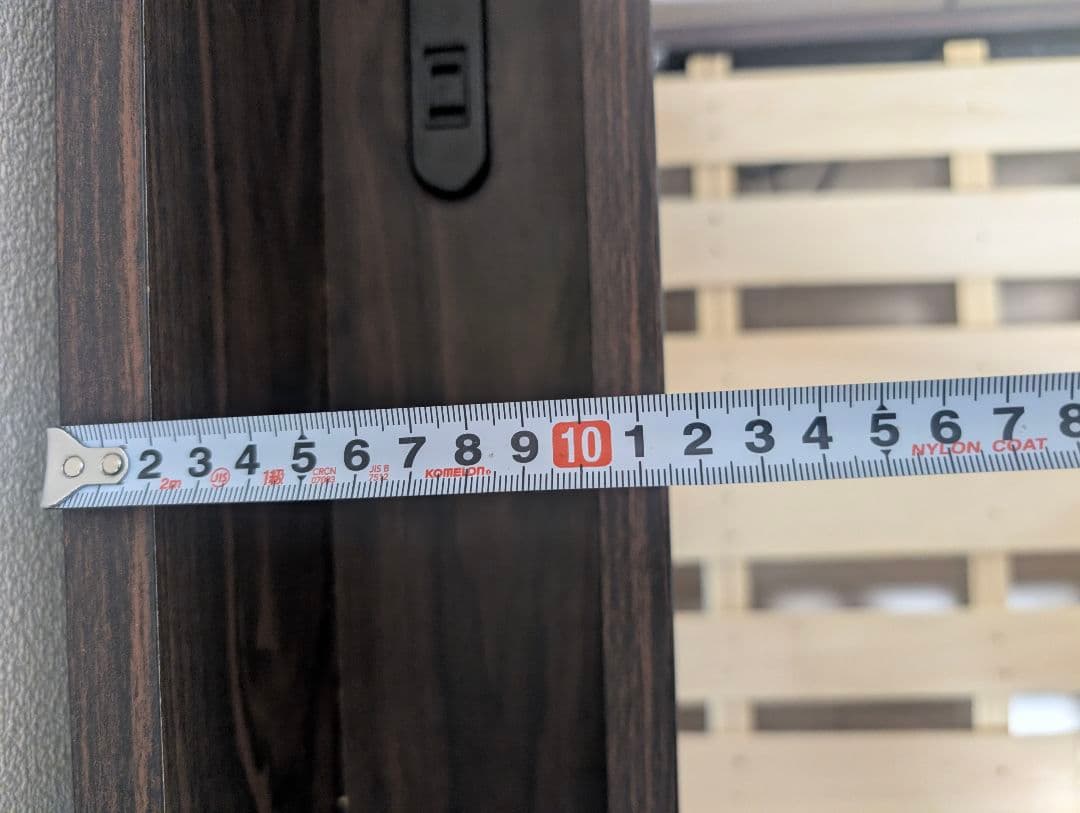 木製クイーンベッドフレーム ダークブラウン