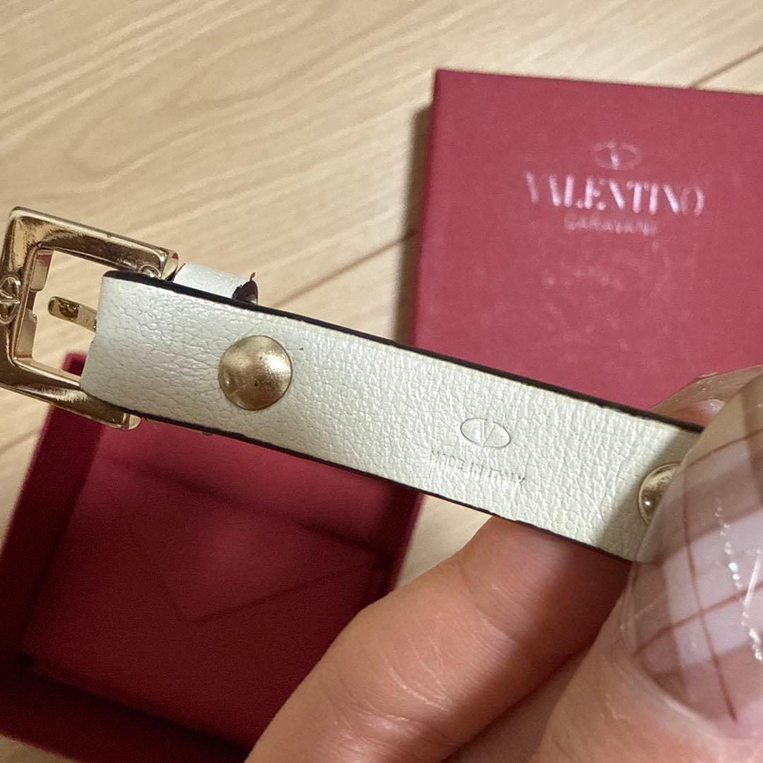 VALENTINO スタッズ付き二連レザーブレスレット