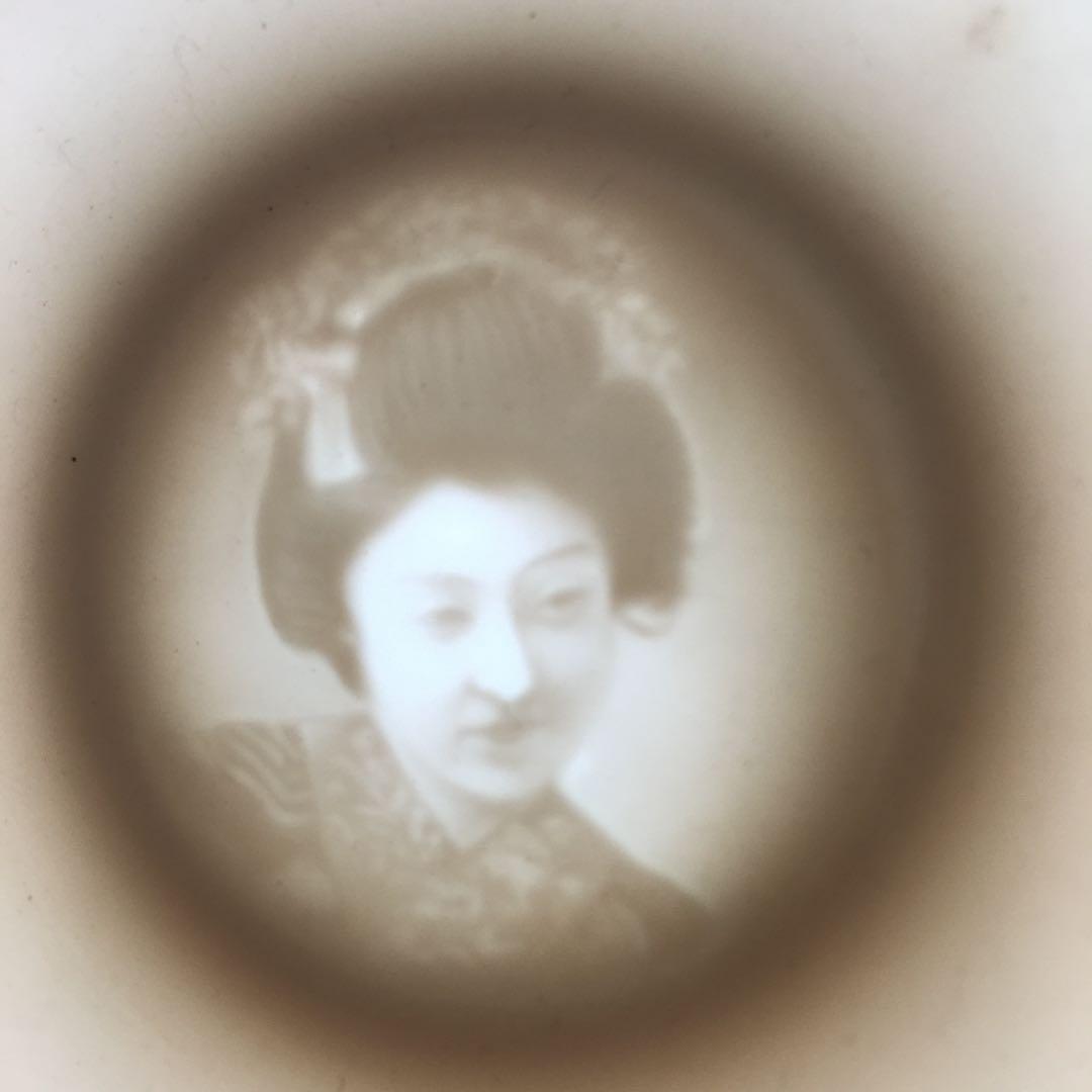 アンティーク　芸者透かし絵入り　ティーカップセット　エッグシェル