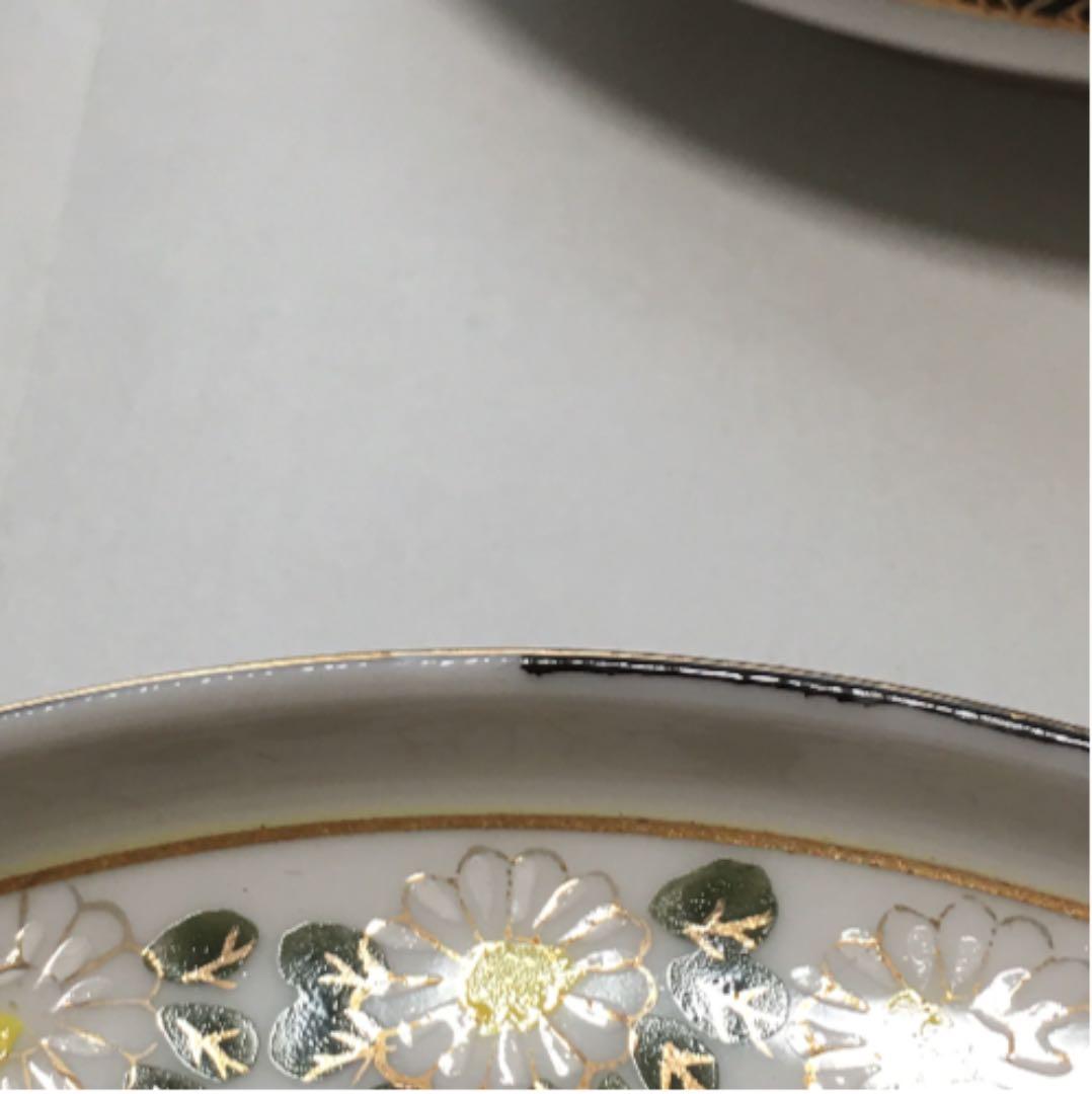 アンティーク　芸者透かし絵入り　ティーカップセット　エッグシェル