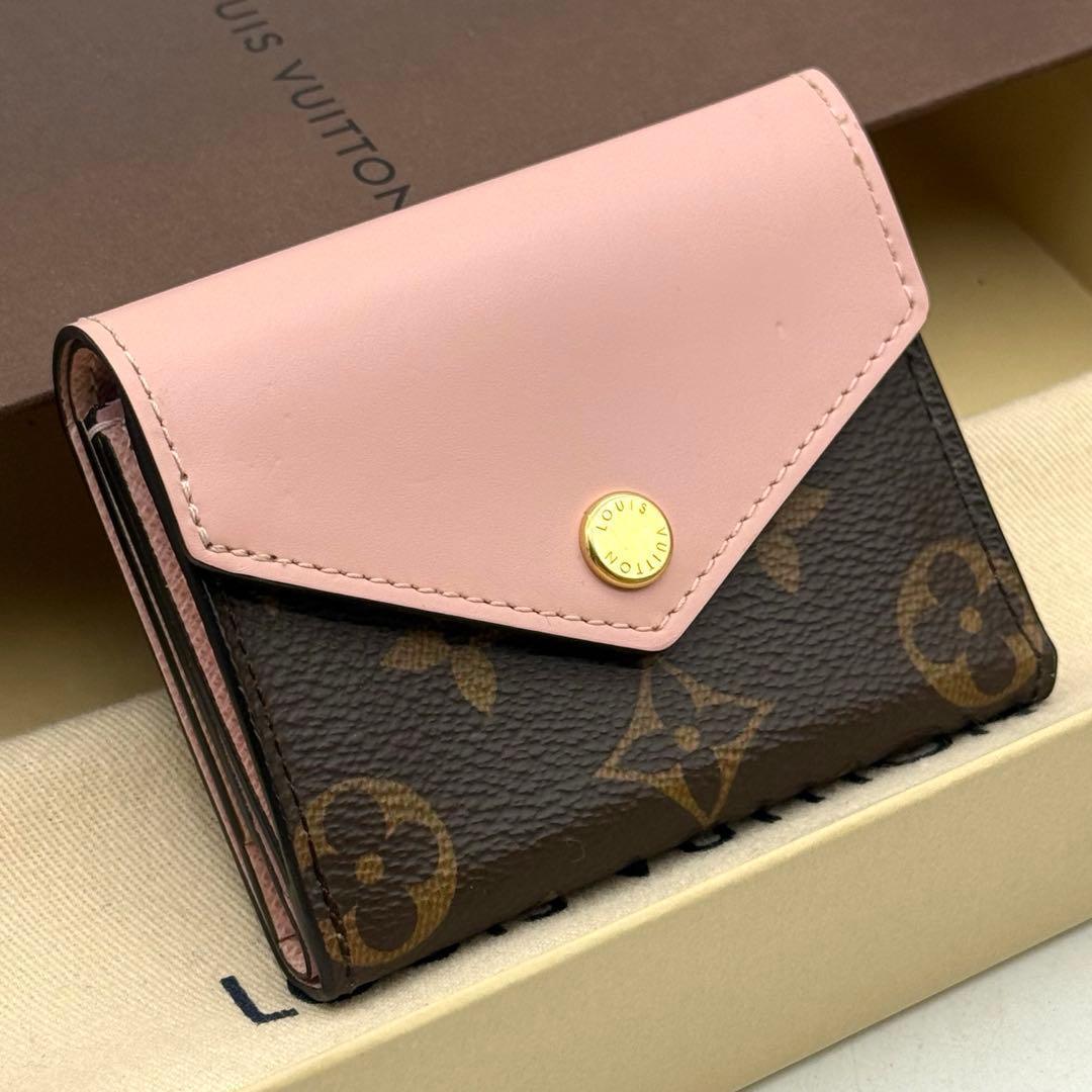 【 tomotomo】ルイヴィトンポルトフォイユ ゾエ ローズバレリーヌ