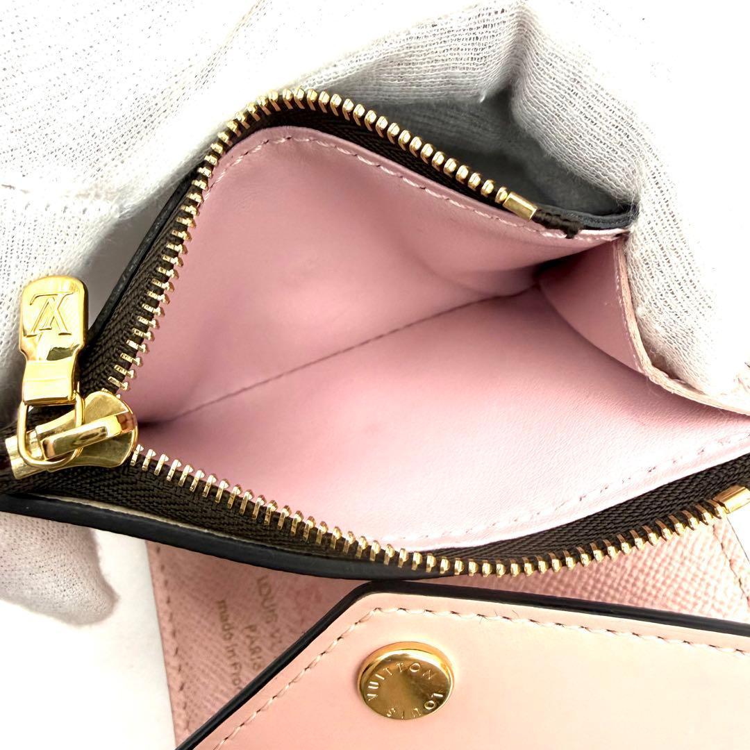 【 tomotomo】ルイヴィトンポルトフォイユ ゾエ ローズバレリーヌ