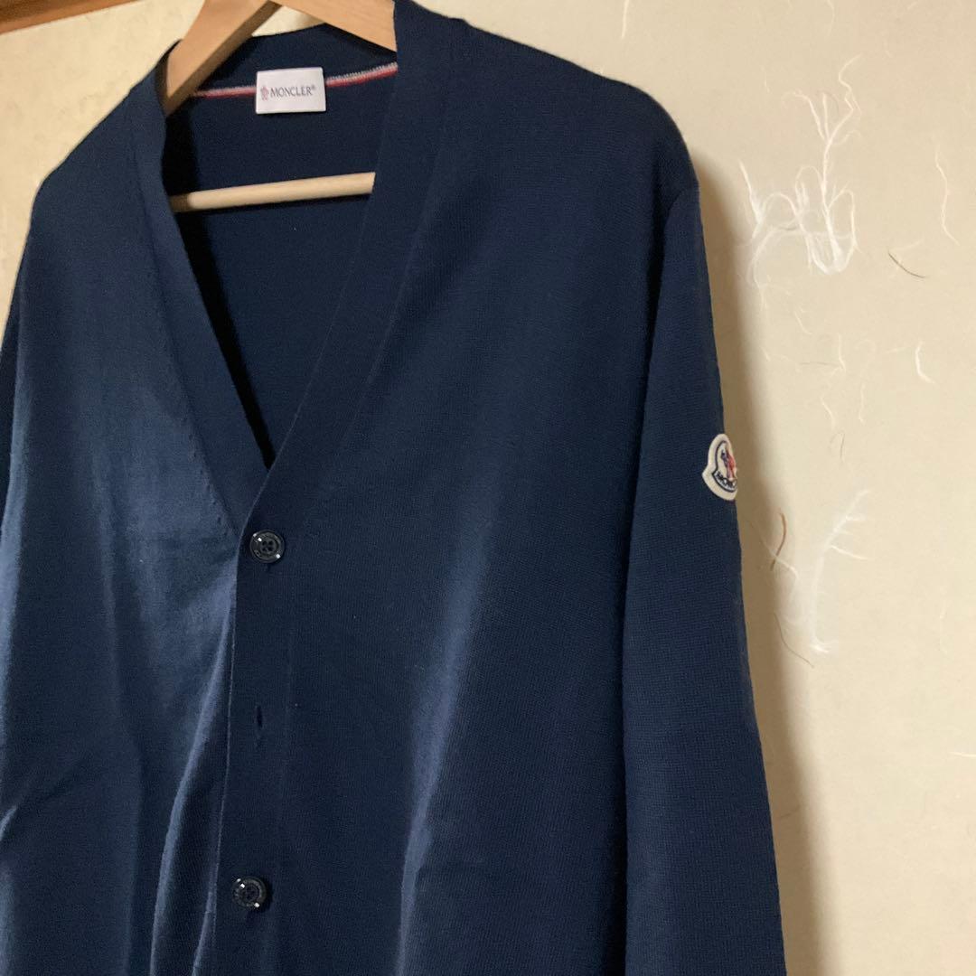 MONCLER ネイビー カーディガン　メンズ　Lサイズ