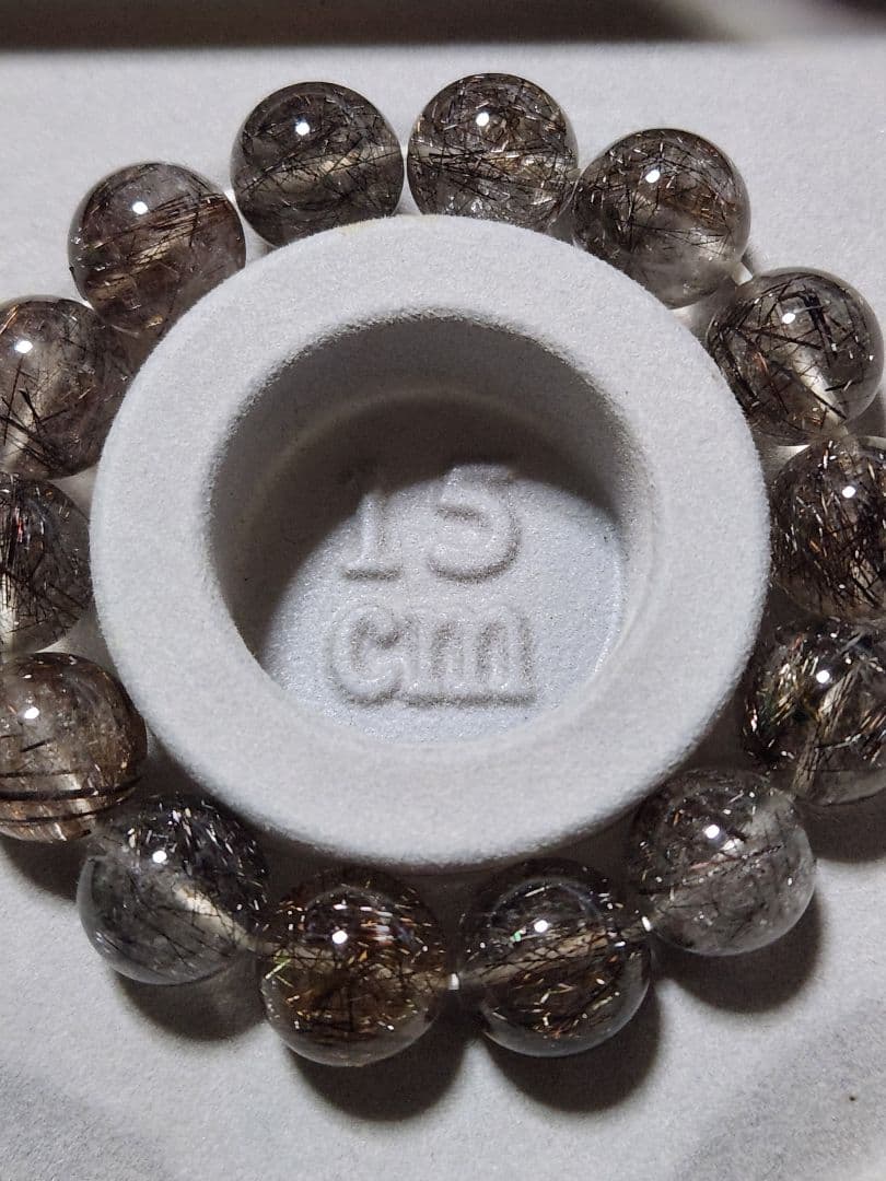 天然石ブレスレット　ブラックルチル