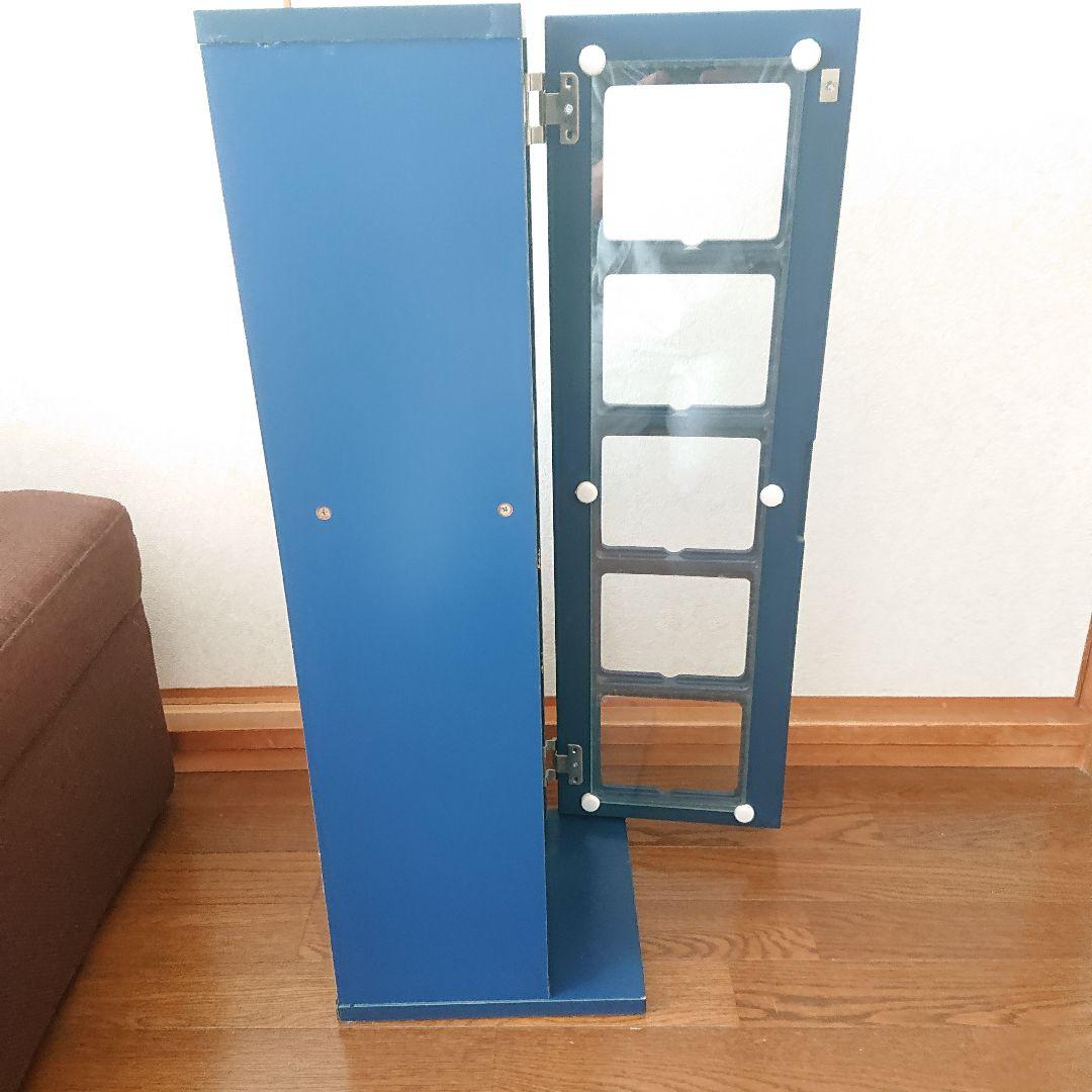 希少青色廃盤商品　木製山善CDタワー　FCDT-2680 DSG 濃いブルー