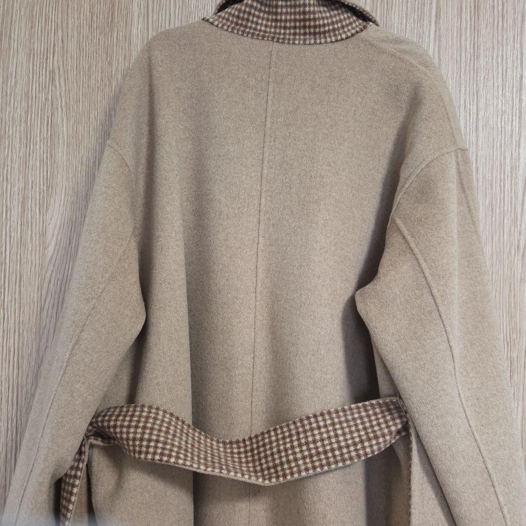 美品★regleamリグリーム リバーシブルチェックコート