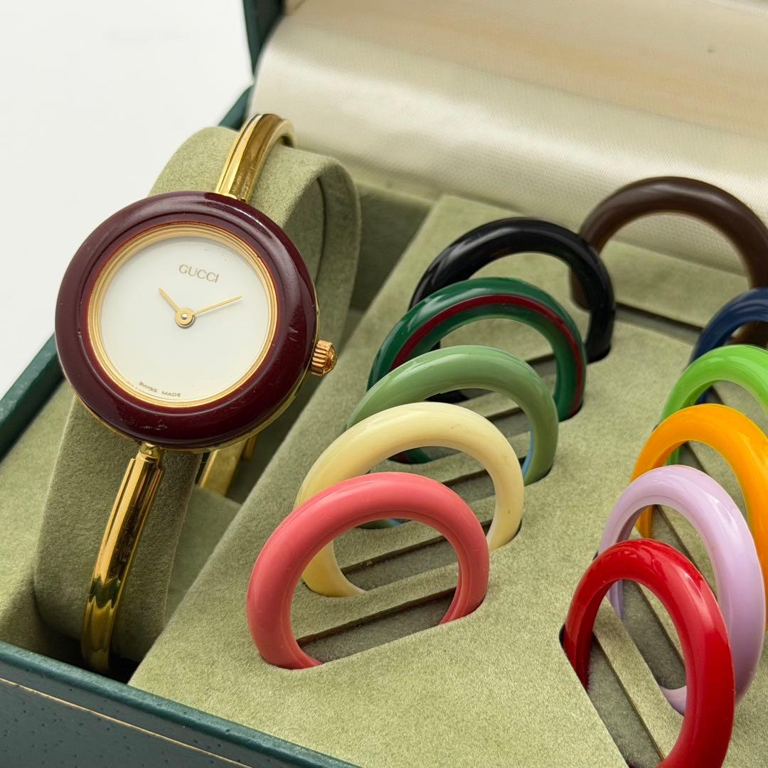 動作未確認　グッチ　チェンジベゼル　箱ベゼル11個付　高騰中　11.12.2