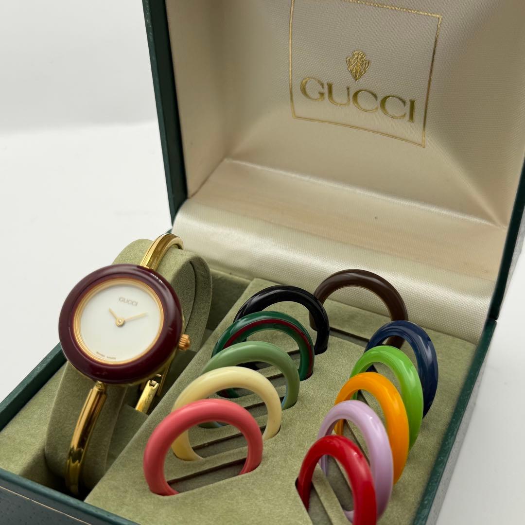 動作未確認　グッチ　チェンジベゼル　箱ベゼル11個付　高騰中　11.12.2