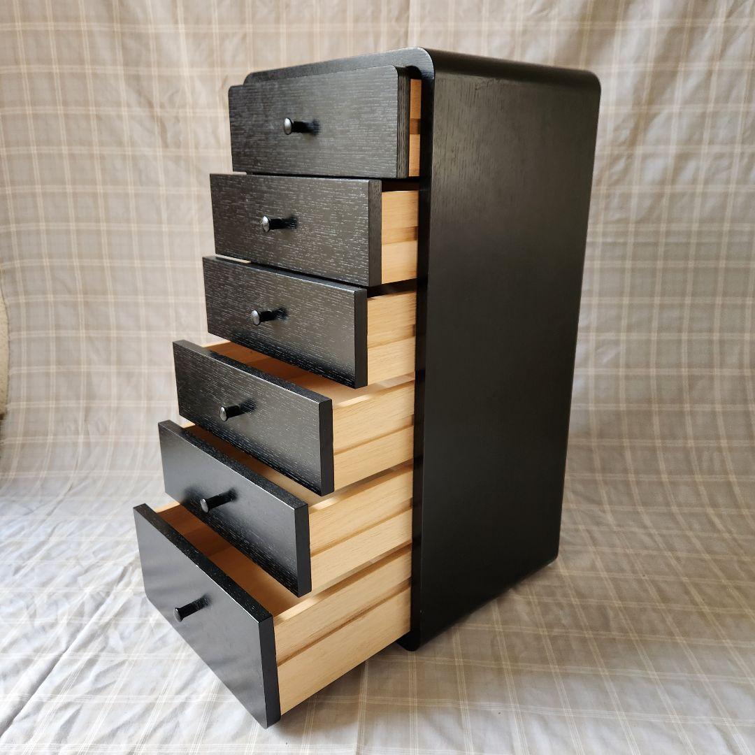 日進木工　NISSIN ブリック・ブロック チェストW700 ブラック　天然木