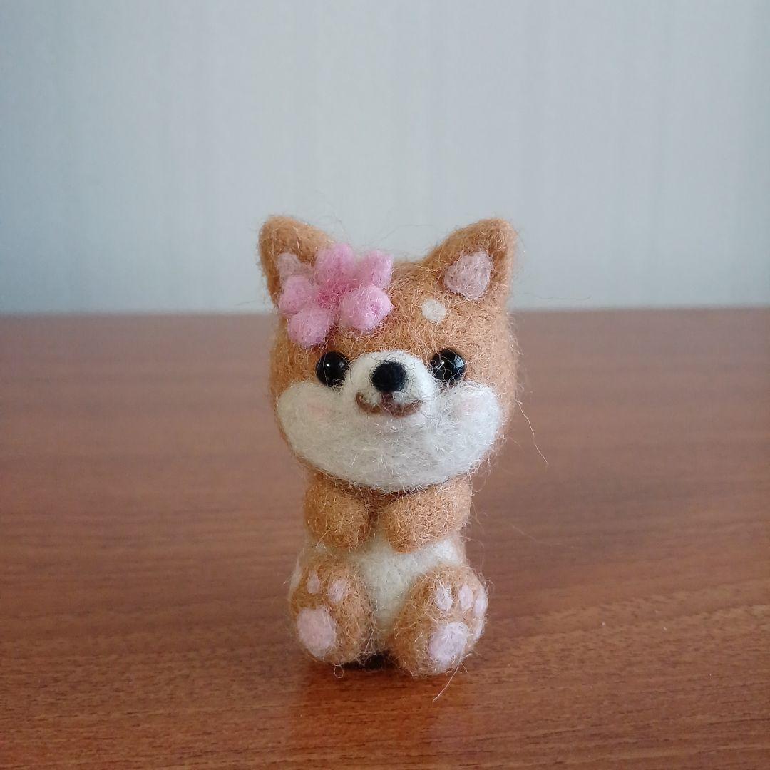 プリザーブドフラワーアレンジ ガラスドーム & 羊毛フェルト