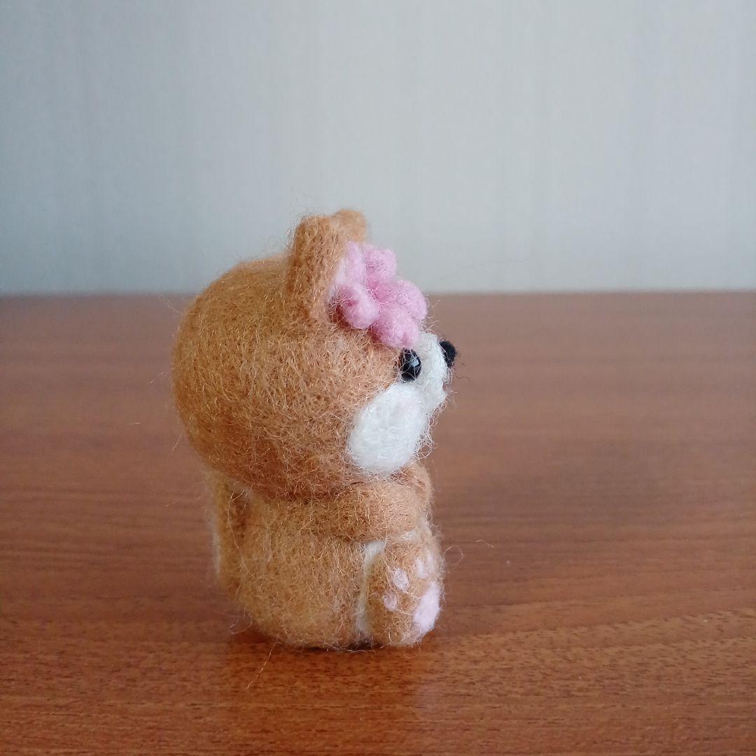 プリザーブドフラワーアレンジ ガラスドーム & 羊毛フェルト