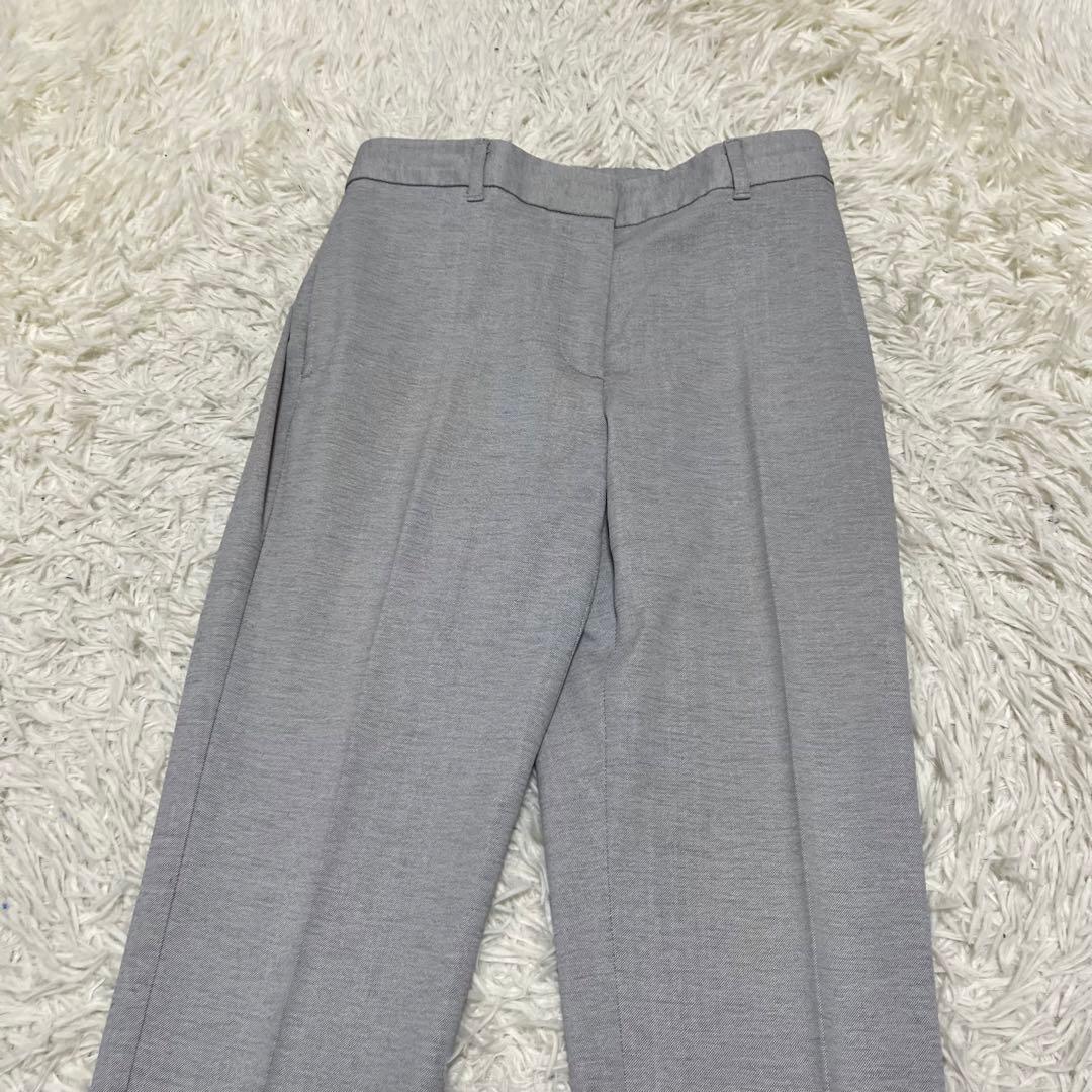 美品 PLST ノーカラー セットアップ スーツ ストレッチ グレー フォーマル