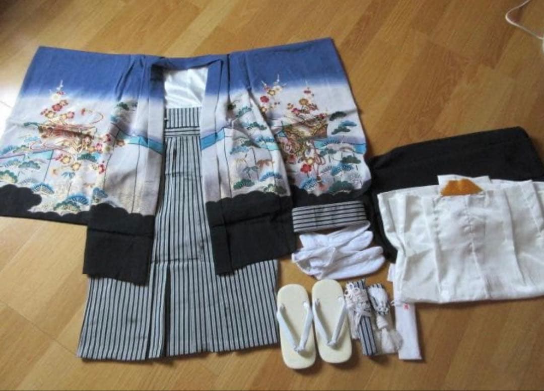 753七五三男の子 着物・袴・小物セット 5歳用 フルセット