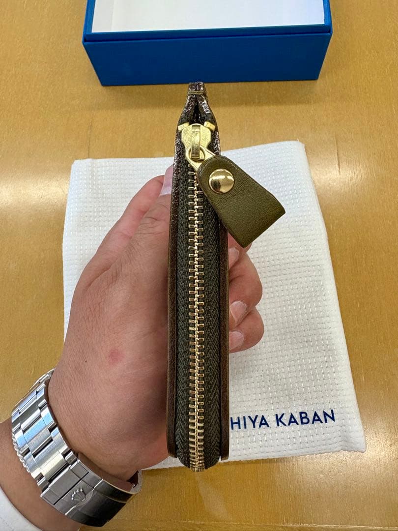【新品】土屋鞄 ナチューラ ヌメ革Lファスナー カーキーグリーン 限定色 レア