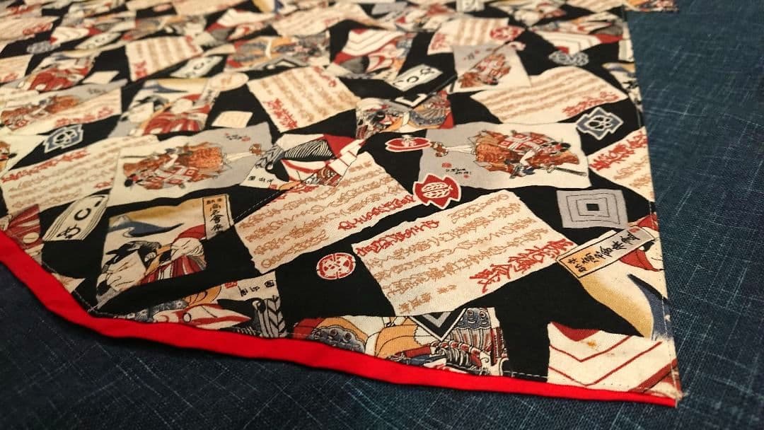 ★コレクション・上品で高級感漂う 和工房れおん・のれん 歌舞伎着物・扇柄デザイン