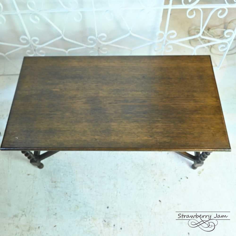 L3705-258 英国アンティーク オーク ローテーブル センターテーブル