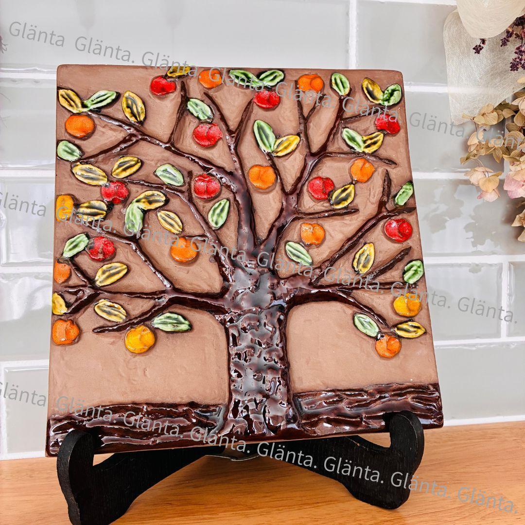 87 Jie Gantofta りんごの木 陶板