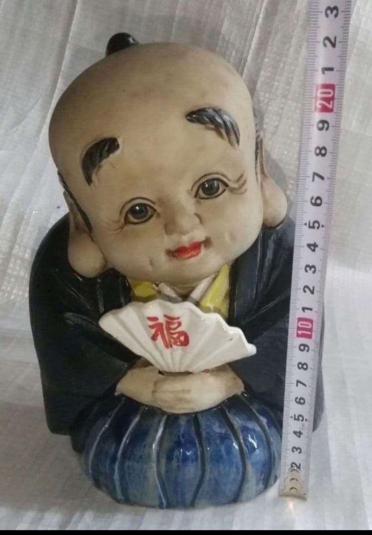 福助さん 福さん 福寿夫婦 置物 縁起物 中古