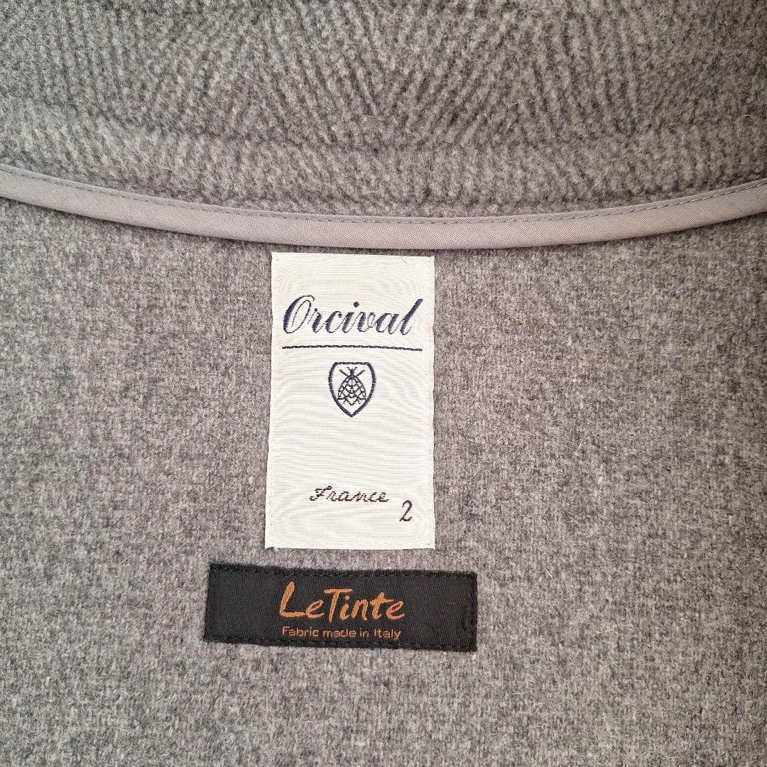 Orcival　Le tinte　ダッフルコート　ヘリンボーン　グレー　サイズ2