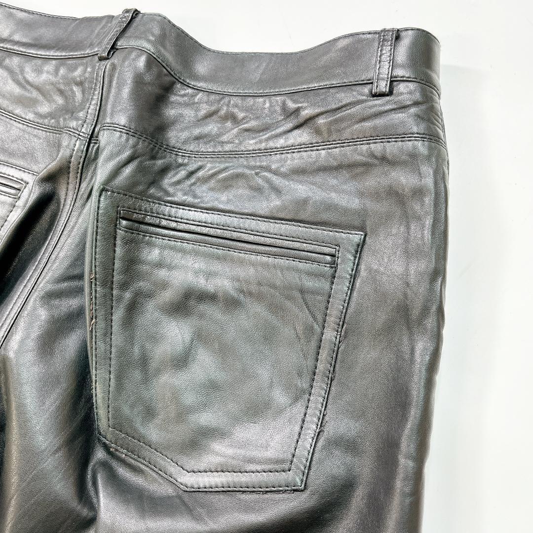 VERSACE CLASSIC ラム レザーパンツ ブラック 52 L 本革