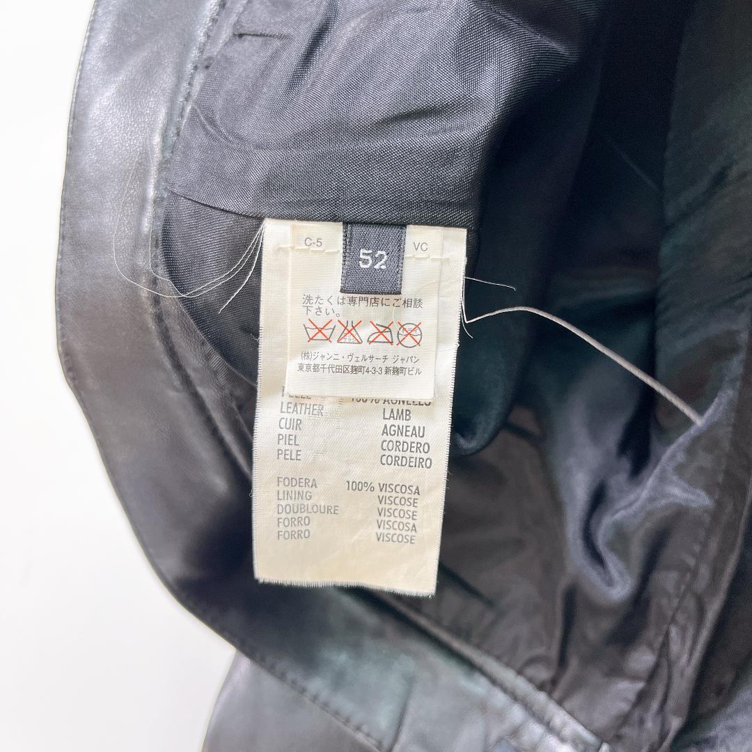 VERSACE CLASSIC ラム レザーパンツ ブラック 52 L 本革