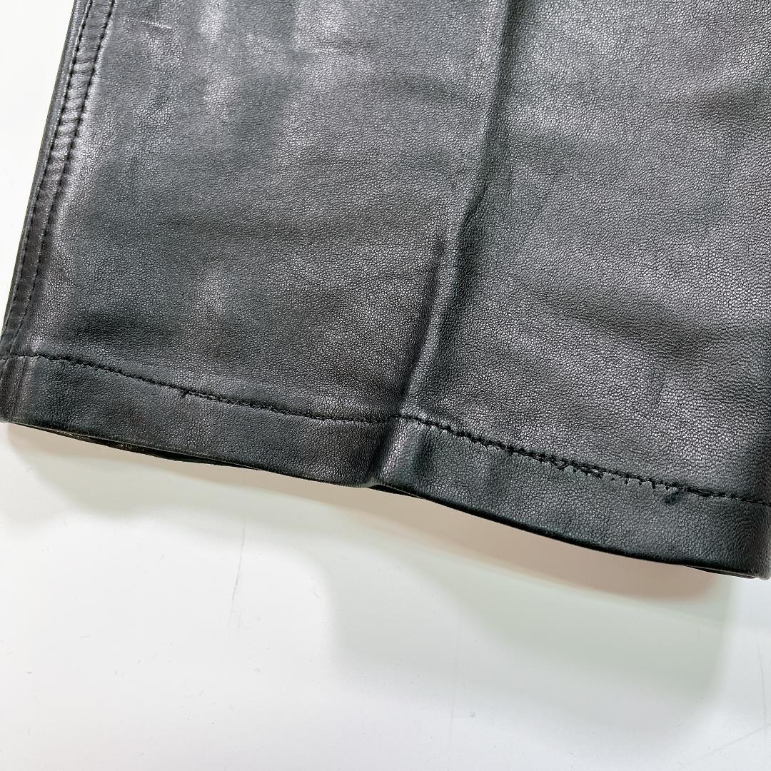 VERSACE CLASSIC ラム レザーパンツ ブラック 52 L 本革