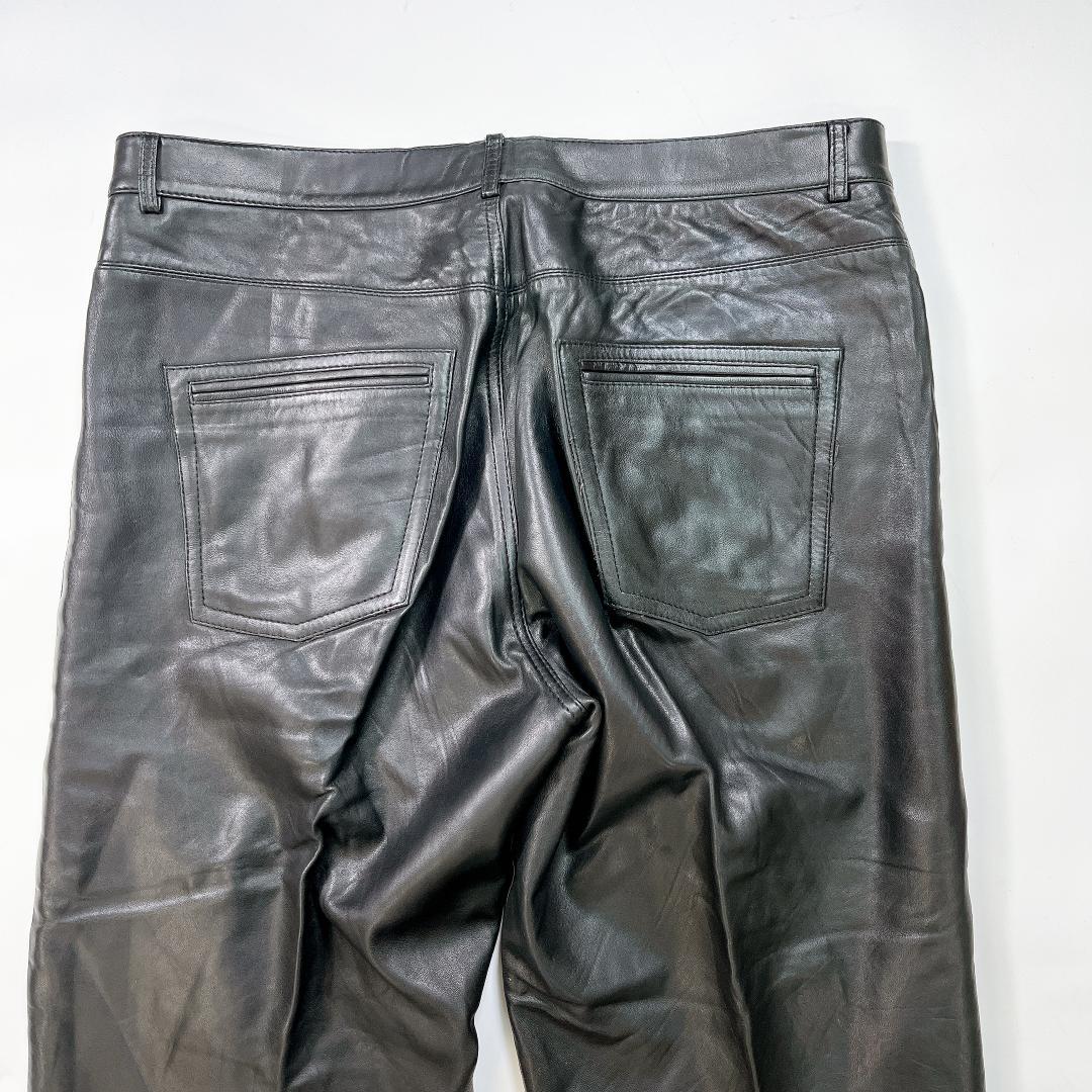 VERSACE CLASSIC ラム レザーパンツ ブラック 52 L 本革