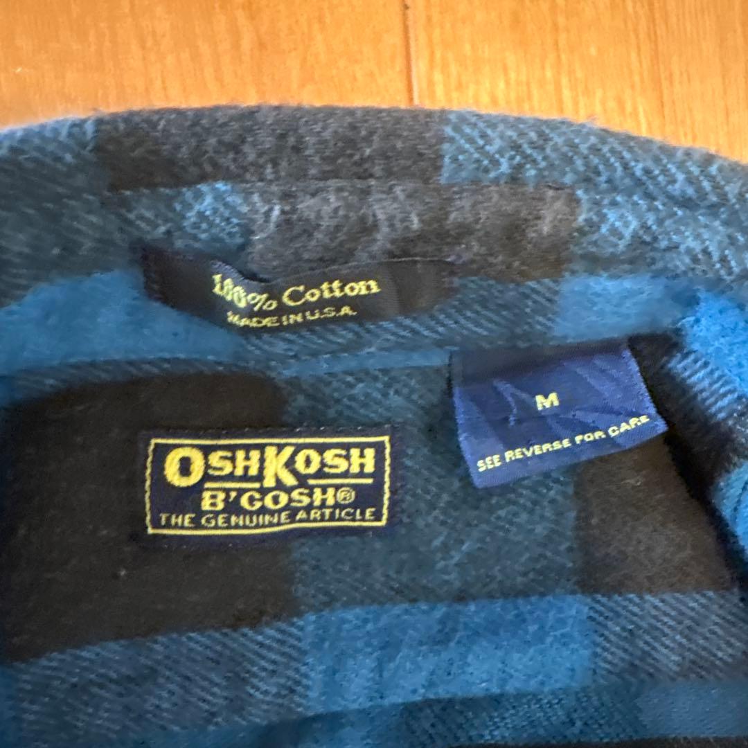 OSH KOSH B'GOSH 青黒チェックネルシャツM made in USA
