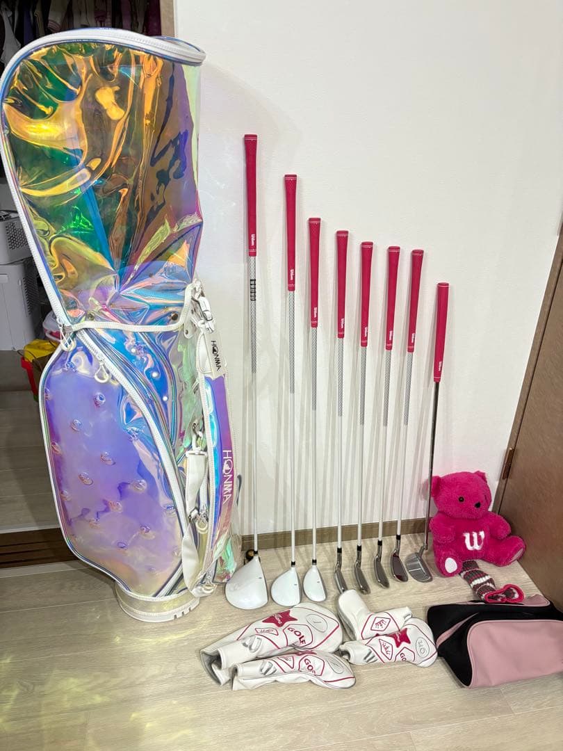 【ぴよ。】非売品 HONMA キャディバッグ wilson クラブ8本