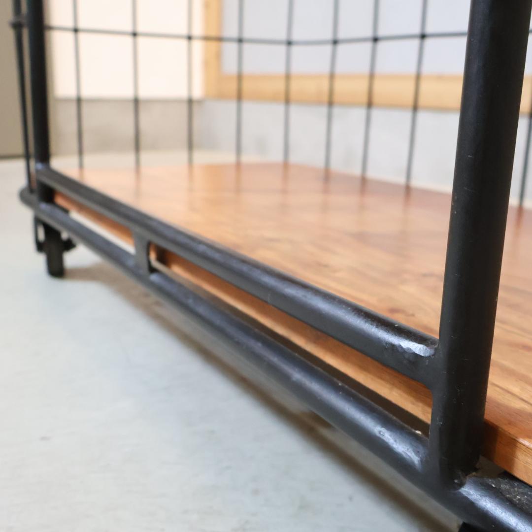 SPICE OF LIFE 3段ワイドワゴンラック オープンシェルフ 工業系