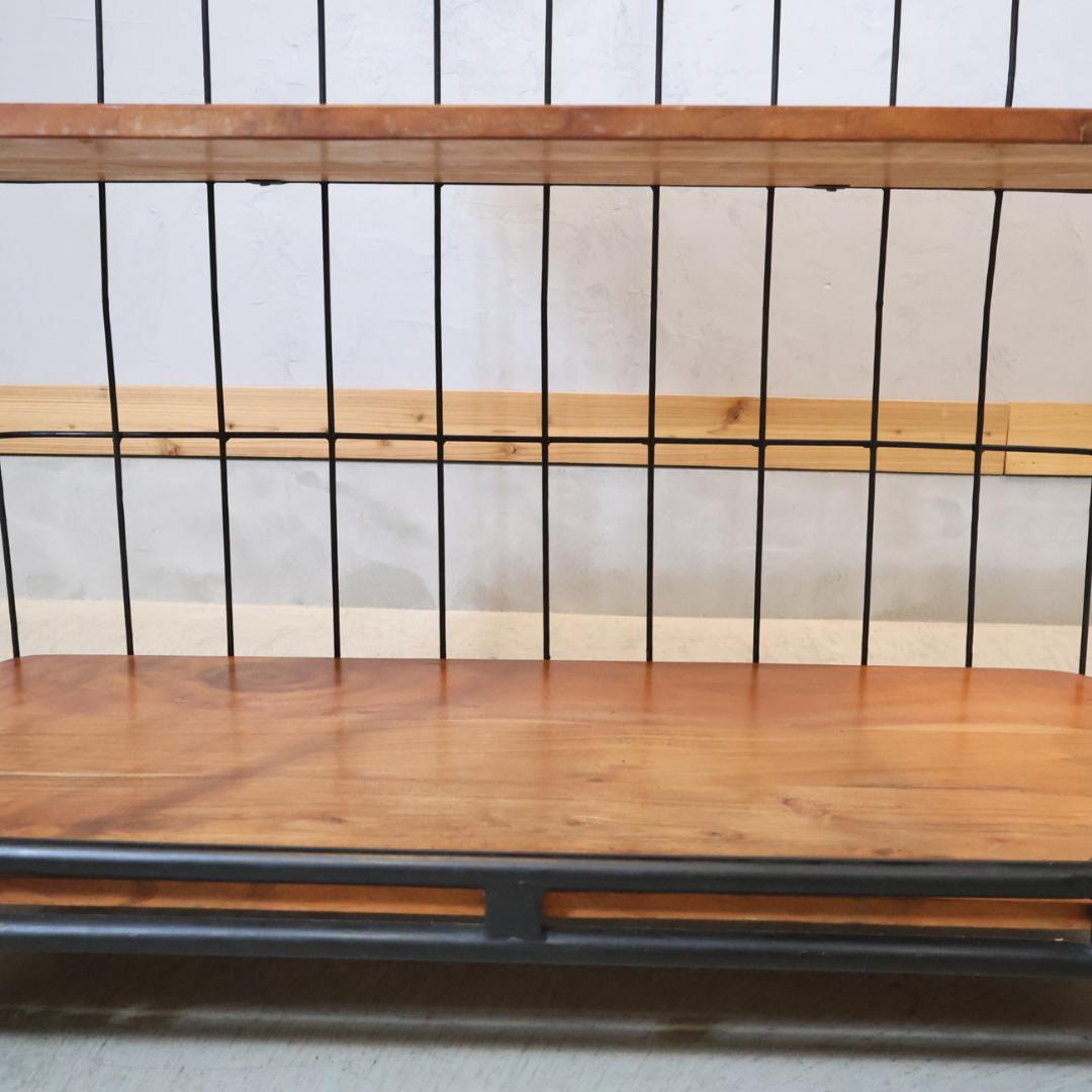 SPICE OF LIFE 3段ワイドワゴンラック オープンシェルフ 工業系