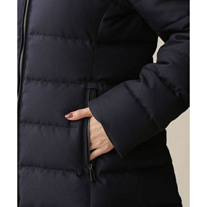 【nano・universe】西川ダウンコート ネイビー ファー取り外し可能