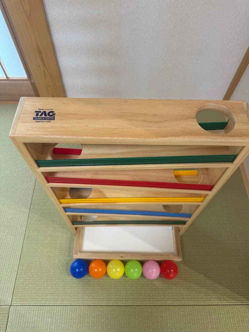 TAG 木製 ボール転がし 知育玩具　モンテッソーリ