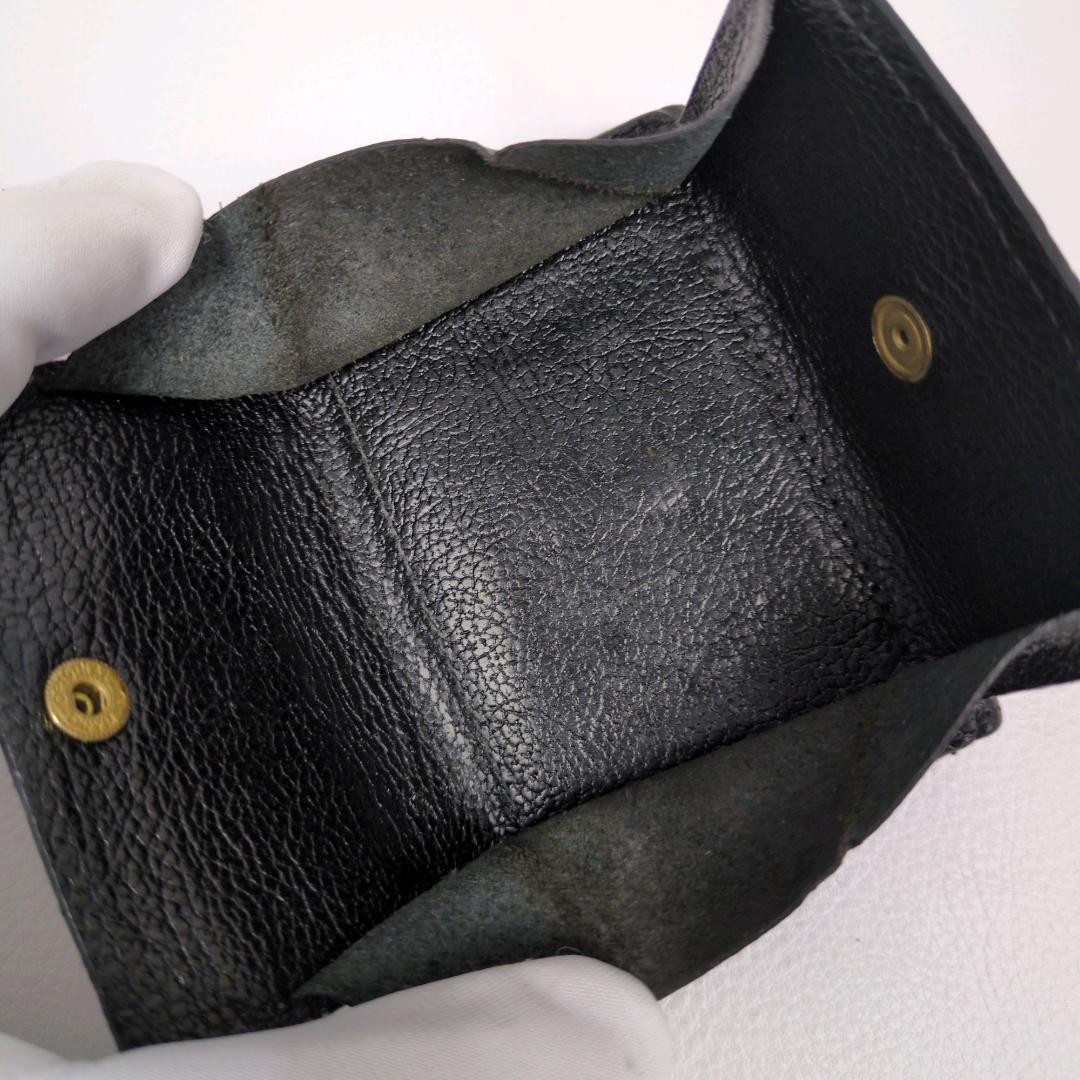 イルビゾンテ トリフォルド 三つ折り 財布 コンパクト ブラック シボ