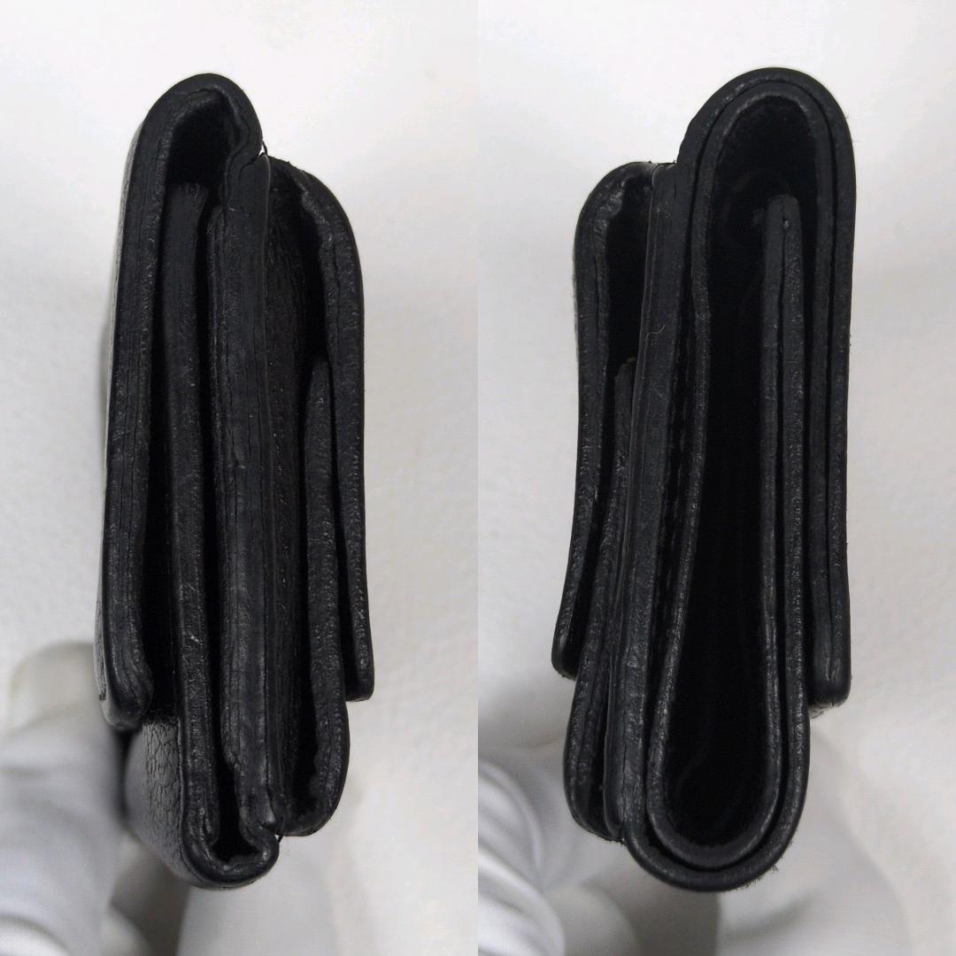 イルビゾンテ トリフォルド 三つ折り 財布 コンパクト ブラック シボ