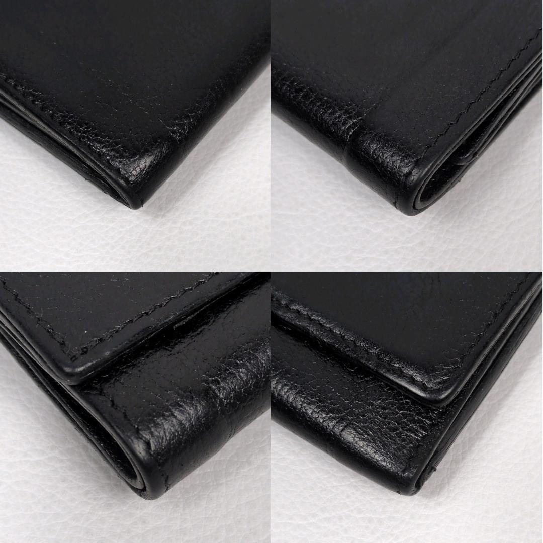 イルビゾンテ トリフォルド 三つ折り 財布 コンパクト ブラック シボ