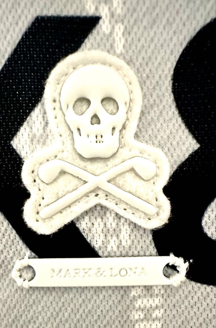 極美品！ 国内正規品！MARK&LONA ゴルフシャツ L〜XL スカル　総柄