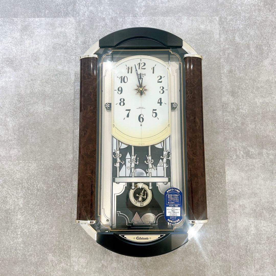 希少 スモールワールド 4MJ849 からくり時計 リズム
