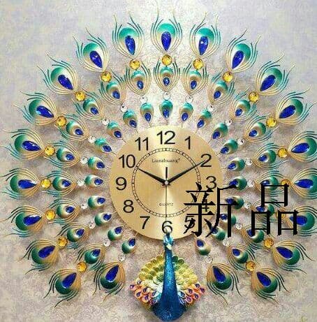 クジャク 壁掛け時計家庭用ホテルオフィス商店87