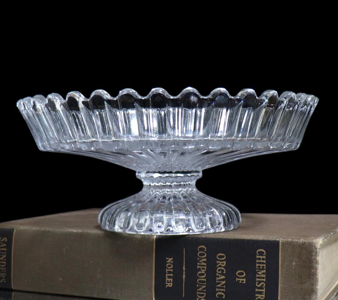 オールド・バカラ 帯溝造型装飾 コート・アルテルネ・デポリ 大型 コンポート